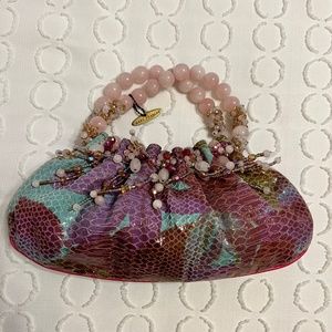 Original Mary Frances Snake Print Handbag #09896